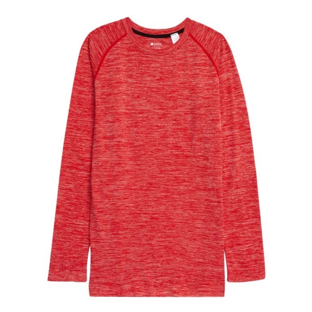 NEW Nordstrom Zella Seamless T-Shirt Red Couture Melange Boys‎ Size Medium Tee M